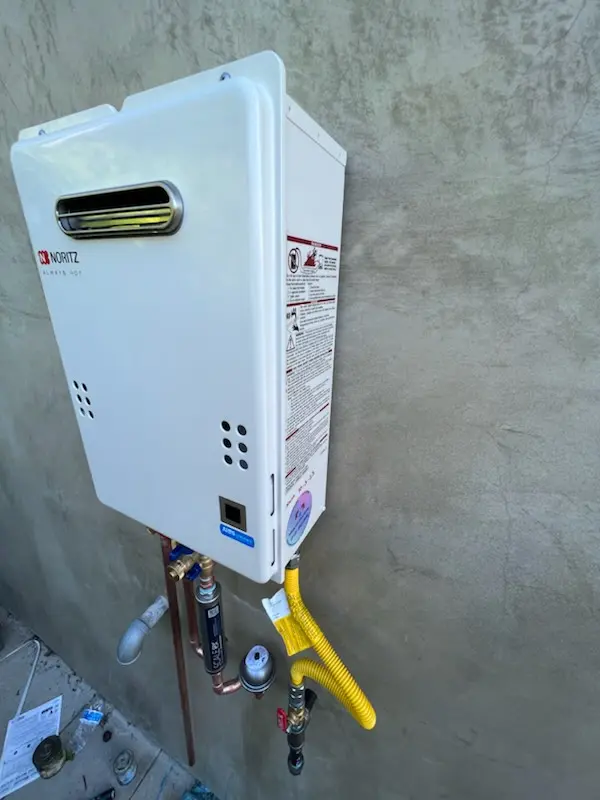 Tankless water heater installation for Vorea homes
